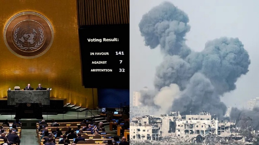 इजराइल-हमास को लेकर UN में वोटिंग