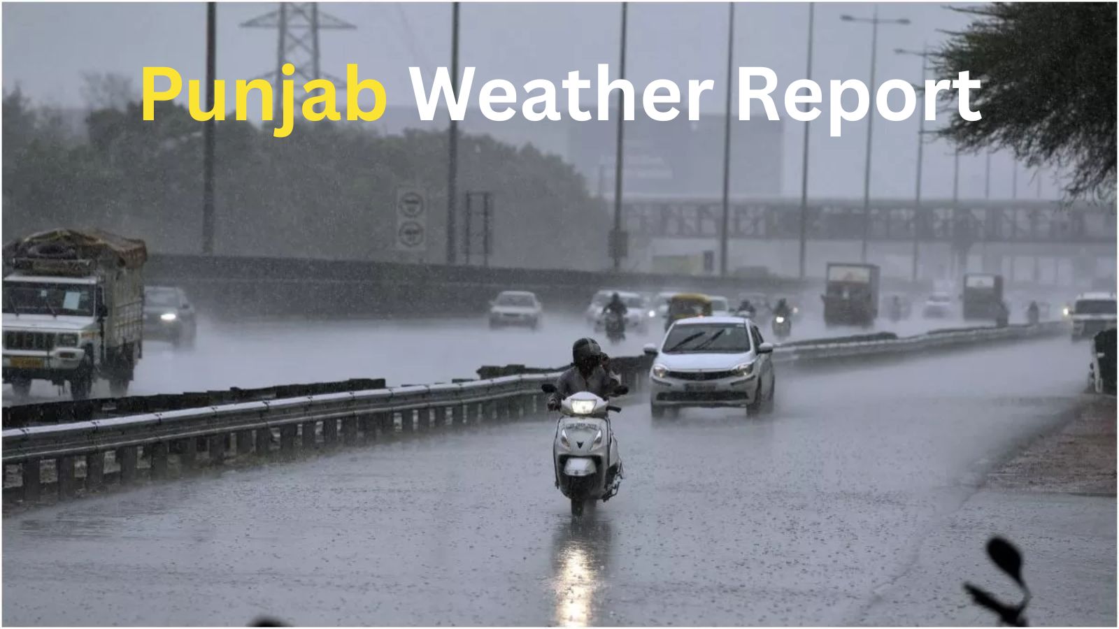जालंधर में सुबह से बारिश जारी, 