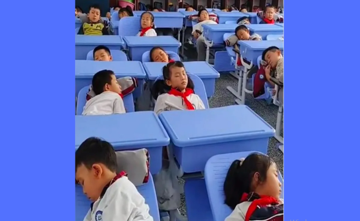 इस स्कूल में लंच के बाद क्लासरूम में ही सो जाते हैं बच्चे, 