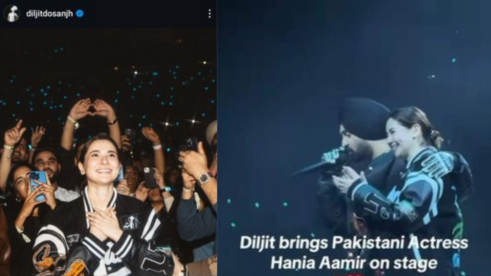 पंजाबी सिंगर Diljit Dosanjh के शो में दिखी पाकिस्तानी एक्ट्रेस हानिया आमिर