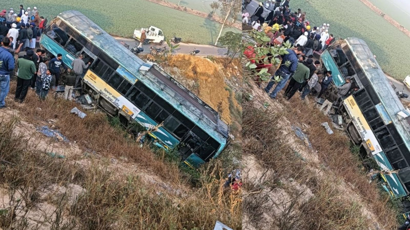 Jalandhar से जा रही पंजाब रोडवेज की बस हुई दुर्घटना का शिकार,