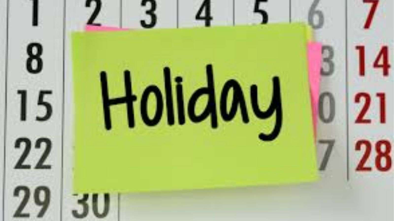 Holiday : 