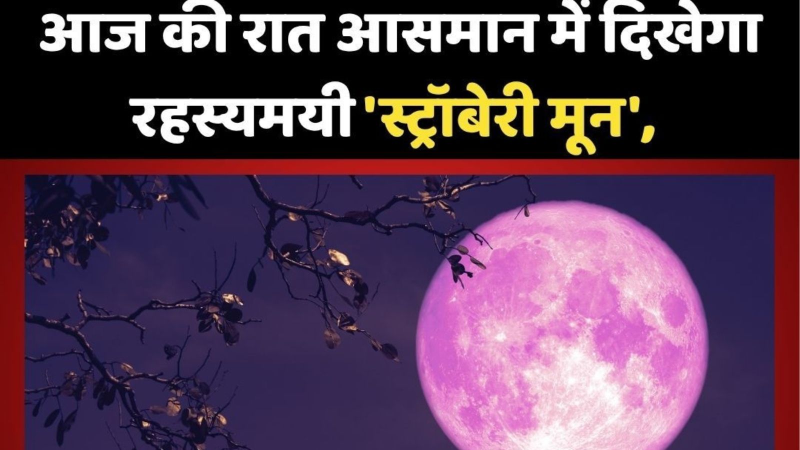 आज आसमान में दिखाई देगा Strawberry Moon, 