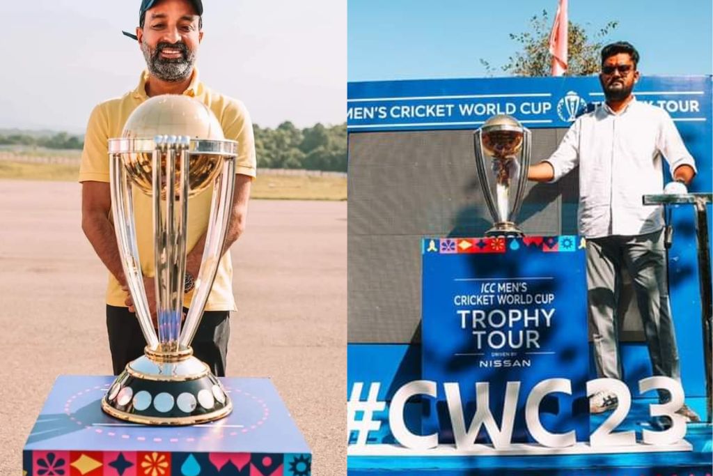  हवाई जहाज से धर्मशाला पहुंची World Cup की ट्रॉफी,