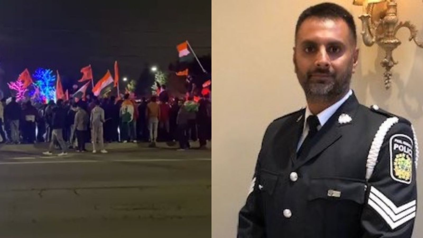 Canada Hindu Temple Attack : ब्रैम्पटन में श्रद्धालुओं से मारपीट करने में पुलिस अधिकारी सस्पेंड,