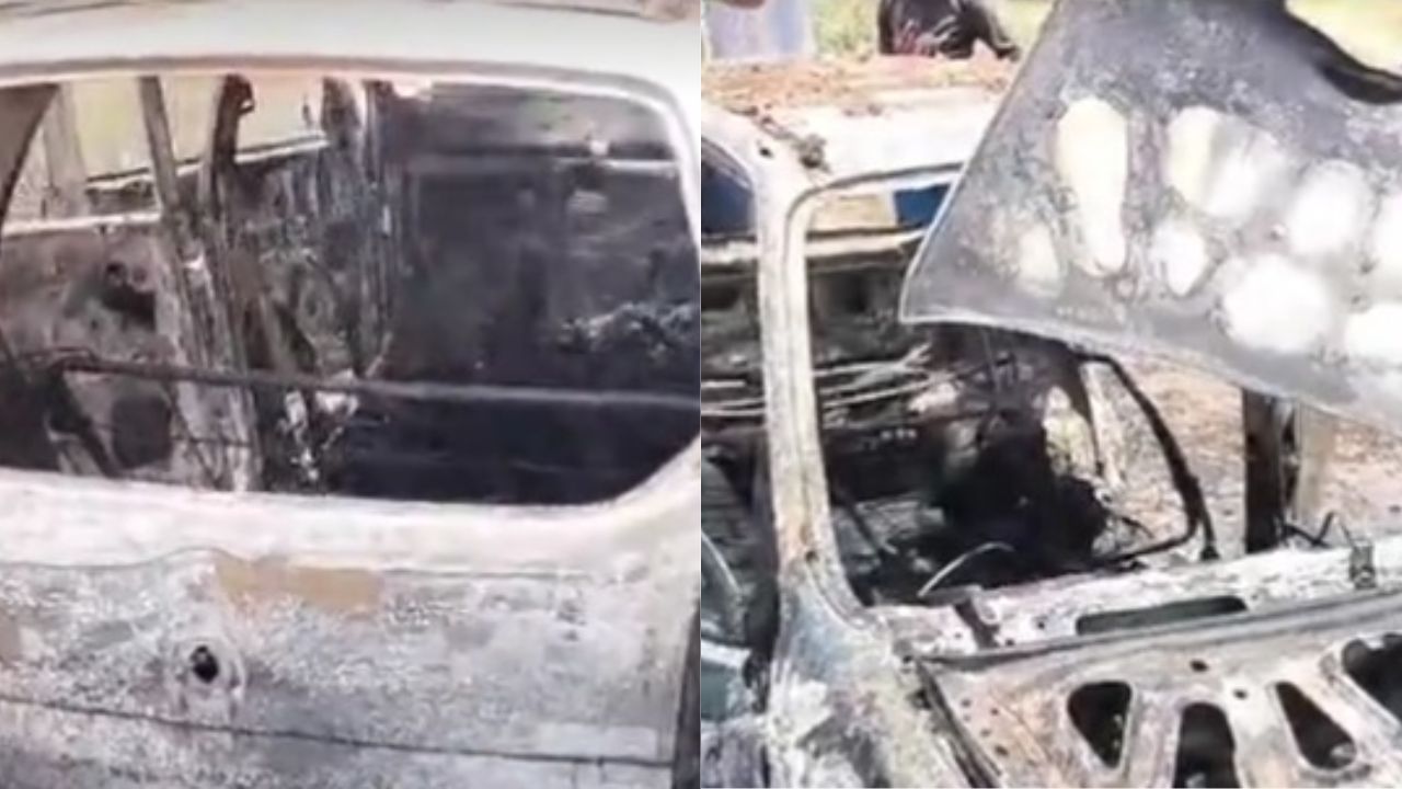 बरनाला में चलती ऑल्टो कार को लगी आग