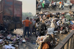 Fire broke out in a container full of clothes in Ludhiana, goods worth...