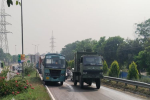 जालंधर के PAP चौक पर सवारियों से भरी बस की डीज़ल टंकी हाईवे पर गिरी, 