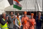 In UK, BJP workers led by Rishu Walia took out a car rally, also organised Walk for Modi.