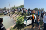 Major accident on Dussehra in Haryana, uncontrolled car fell into the canal, 8 people of the same family died