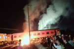 Mysore Darbhanga Bagmati Express and goods train collide, coach catches fire, 12 coaches derail