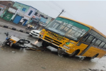 School bus full of children goes out of control in Haryana, hits several vehicles
