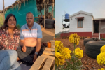 Father-daughter farmstay : खेती के गुर सिखाते हुुए 