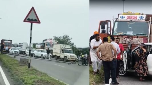 जालंधर में सूर्या एंक्लेव फ्लाईओवर पर कार और ट्रक के बीच टक्कर हो गई। जिस कारण दोनों गाड़ियां बुरी तरह से क्षतिग्रस्त हो गई। पर राहत वाली बात यह रही कि हादसे में किसी का जानी नुकसान नहीं हुआ। पर फ्लाईओवर पर लंबा जाम लग गया। जिस कारण काफी ज्यादा समय तक ट्रैफिक जाम रहा है।