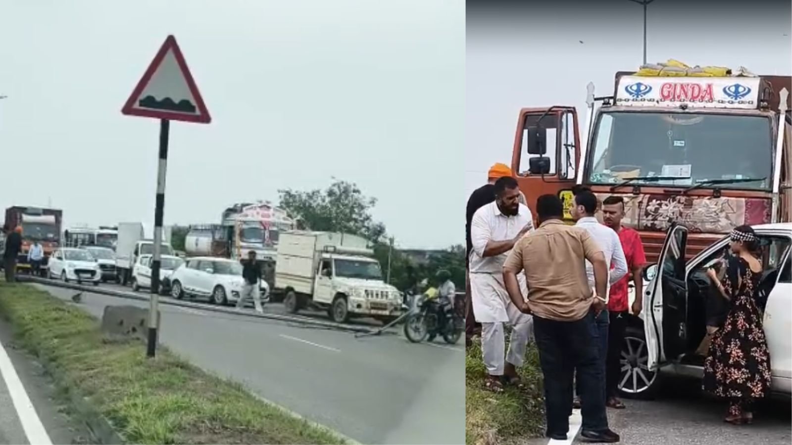 जालंधर में सूर्या एंक्लेव फ्लाईओवर पर कार और ट्रक के बीच टक्कर हो गई। जिस कारण दोनों गाड़ियां बुरी तरह से क्षतिग्रस्त हो गई। पर राहत वाली बात यह रही कि हादसे में किसी का जानी नुकसान नहीं हुआ। पर फ्लाईओवर पर लंबा जाम लग गया। जिस कारण काफी ज्यादा समय तक ट्रैफिक जाम रहा है।