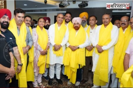 Goldy Khalsa, the new President of the Jalandhar Mandi Commission Agents' Association, was felicitated;