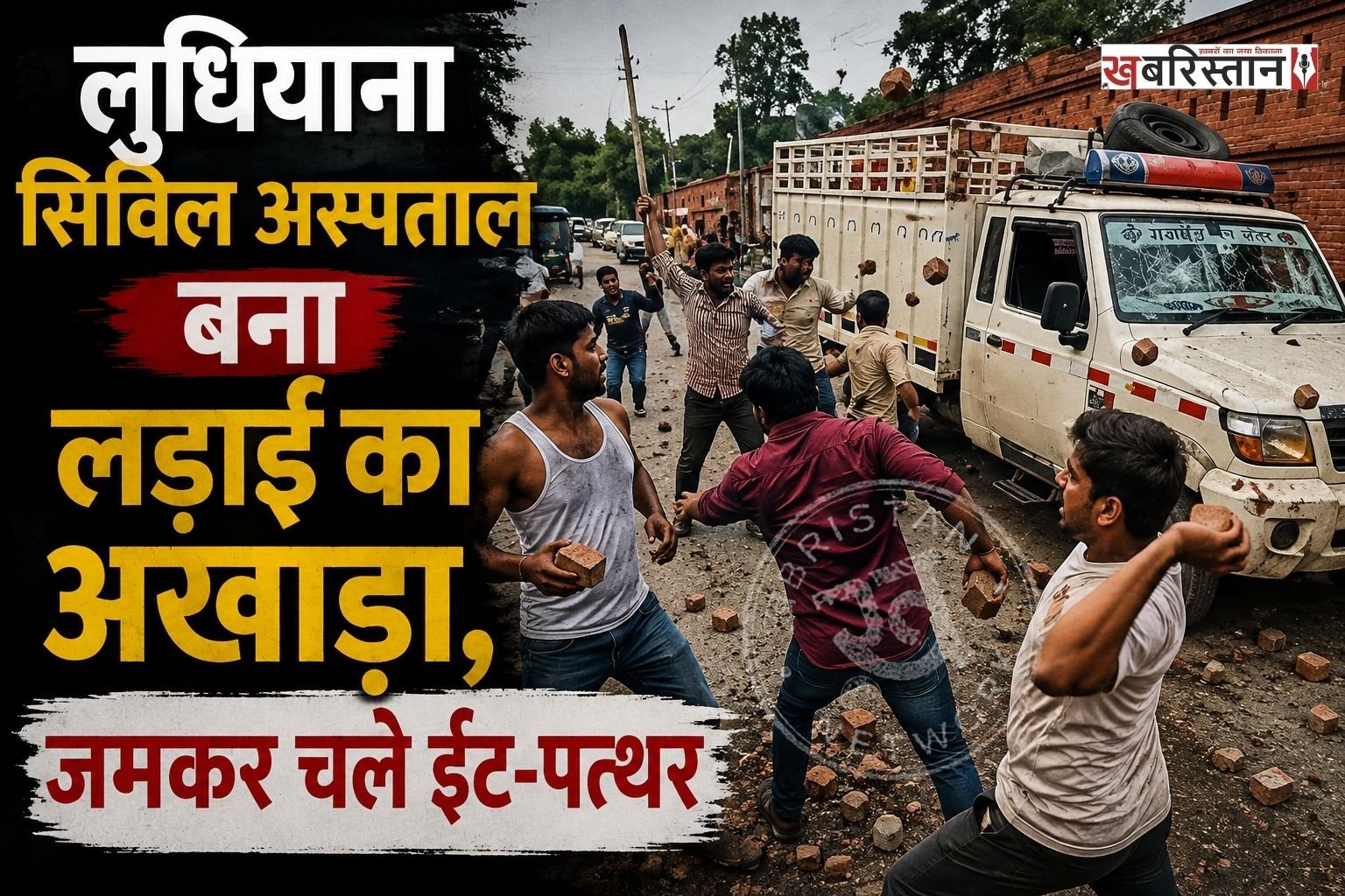 लुधियाना सिविल अस्पताल लड़ाई का अखाड़ा बन गया, जब अस्पताल में मेडिकल करवाने आए 2 गुटों के बीच में लड़ाई हो गई। मामला इतना ज्यादा बढ़ गया कि दोनों तरफ से ईट-पत्थर चले। इस दौरान वहां पर ईलाज करवाने आए मरीज और उनके परिजनों में दहशत फैल गई।