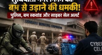 लुधियाना नगर निगम ऑफिस को बम से उड़ाने की धमकी मिली है। यह धमकी ईमेल के जरिए भेजी गई है। जैसे ही इस बारे में पता चला तो नगर निगम ऑफिस में हड़कंप मच गया। जिसके बाद पुलिस और बम स्कवॉड टीम को इसकी जानकारी दी। वहीं साइबर सेल भी मेल का पता लगाने में जुट गई है।