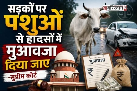 सुप्रीम कोर्ट ने सड़कों पर घूम रहे आवारा पशुओं से होने वाले हादसों पर गंभीर चिंता जताई है। इस मामले को लेकर सुप्रीम कोर्ट ने केंद्र व राज्य सरकारों को हादसे के पीड़ित परिवारों को मुआवजे देने के लिए कहा है। इसके साथ ही यह सुझाव भी दिया कि कानूनों और नियमों में संशोधन किया जाए।
