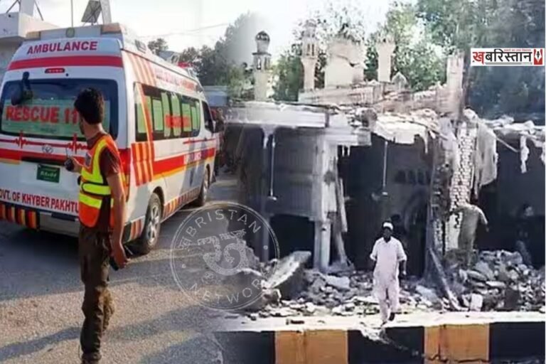 Powerful blast during Friday prayers, mosque wall collapses; over 15 people killed.