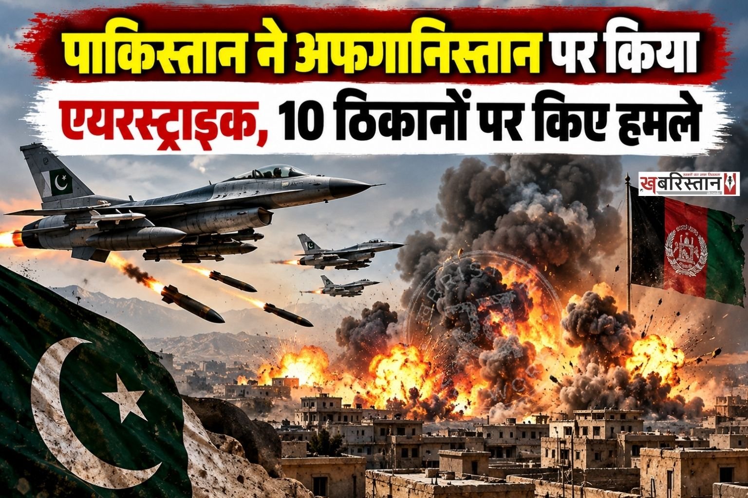 पाकिस्तान और अफगानिस्तान के बीच एक बार फिर से माहौल तनावपूर्ण हो गया है। पाकिस्तान ने वीरवार सुबह-सुबह अफगानिस्तान के 10 ठिकानों पर एयर स्ट्राइक की है।