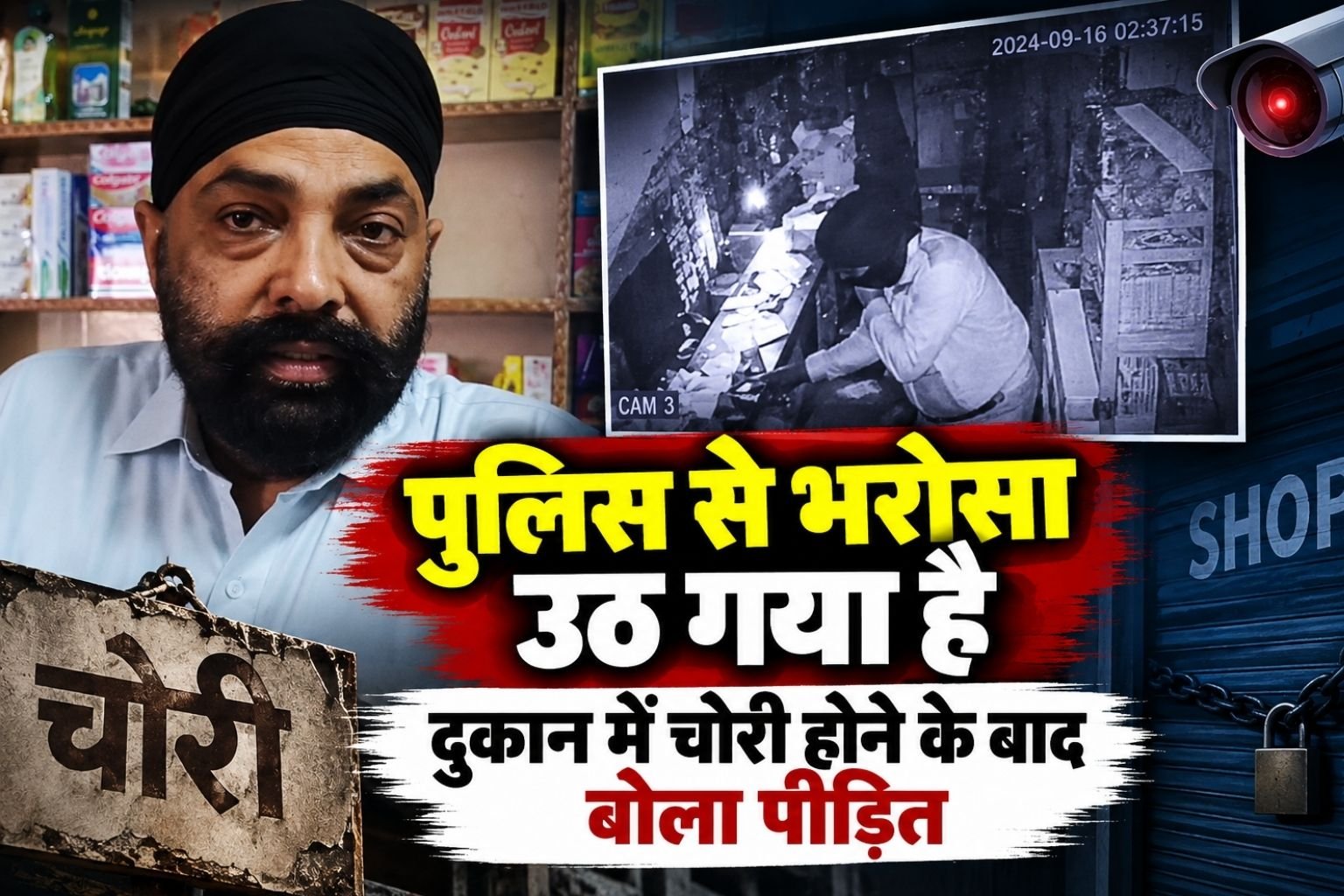 जालंधर में पुलिस के तमाम नाके लगाने के बावजूद शहर में चोरी और आपराध की घटनाएं कम होने का नाम नहीं ले रही हैं। ताजा मामला खिंगरा गेट से सामने आया है, जहां चोरों ने चक्की और किरयाने की दुकान को निशाना बनाते हुए नगदी, ड्राई फ्रूट और देसी घी लेकर मौके से फरार हो गए। यह घटना दुकान में लगे सीसीटीवी कैमरे में कैद हो गई है।