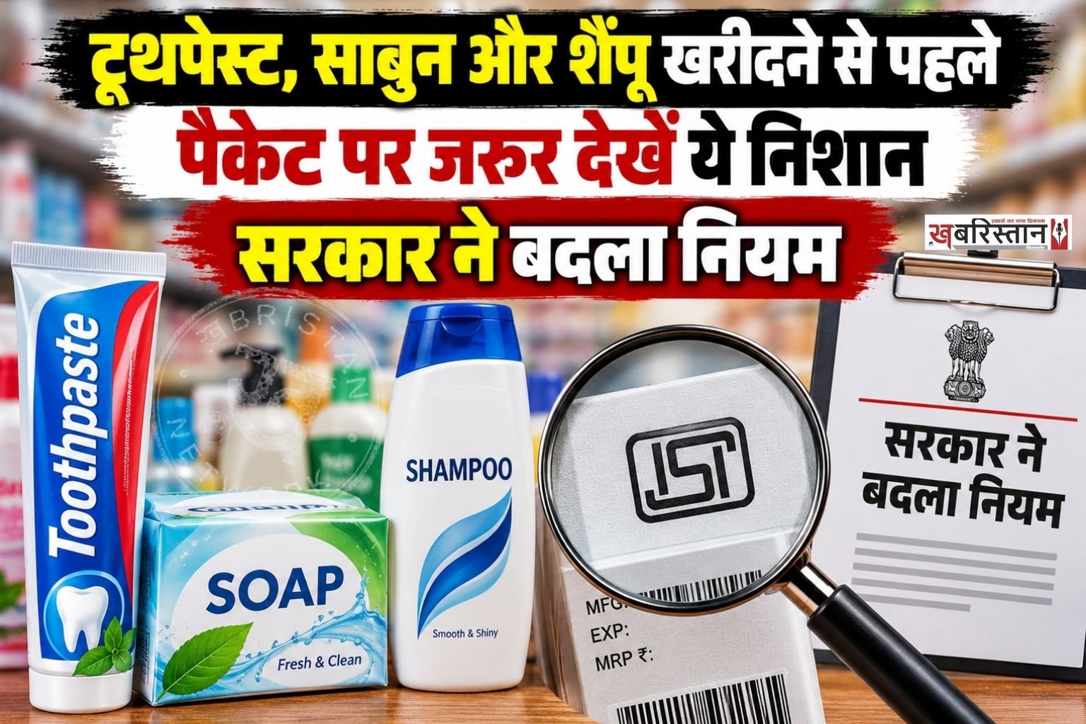 केंद्र सरकार ने टूथपेस्ट, साबुन, शैंपू, कॉस्मेटिक्स और अन्य टॉयलेटरीज की पैकेजिंग को लेकर नया नियम लागू किया है। अब इन उत्पादों के पैकेट पर यह बताना जरूरी होगा कि उनमें इस्तेमाल की गई सामग्री शाकाहारी है या मांसाहारी। इसके लिए पैकेज के मुख्य डिस्प्ले पैनल के ऊपरी हिस्से में खास रंग का बिंदु लगाया जाएगा।