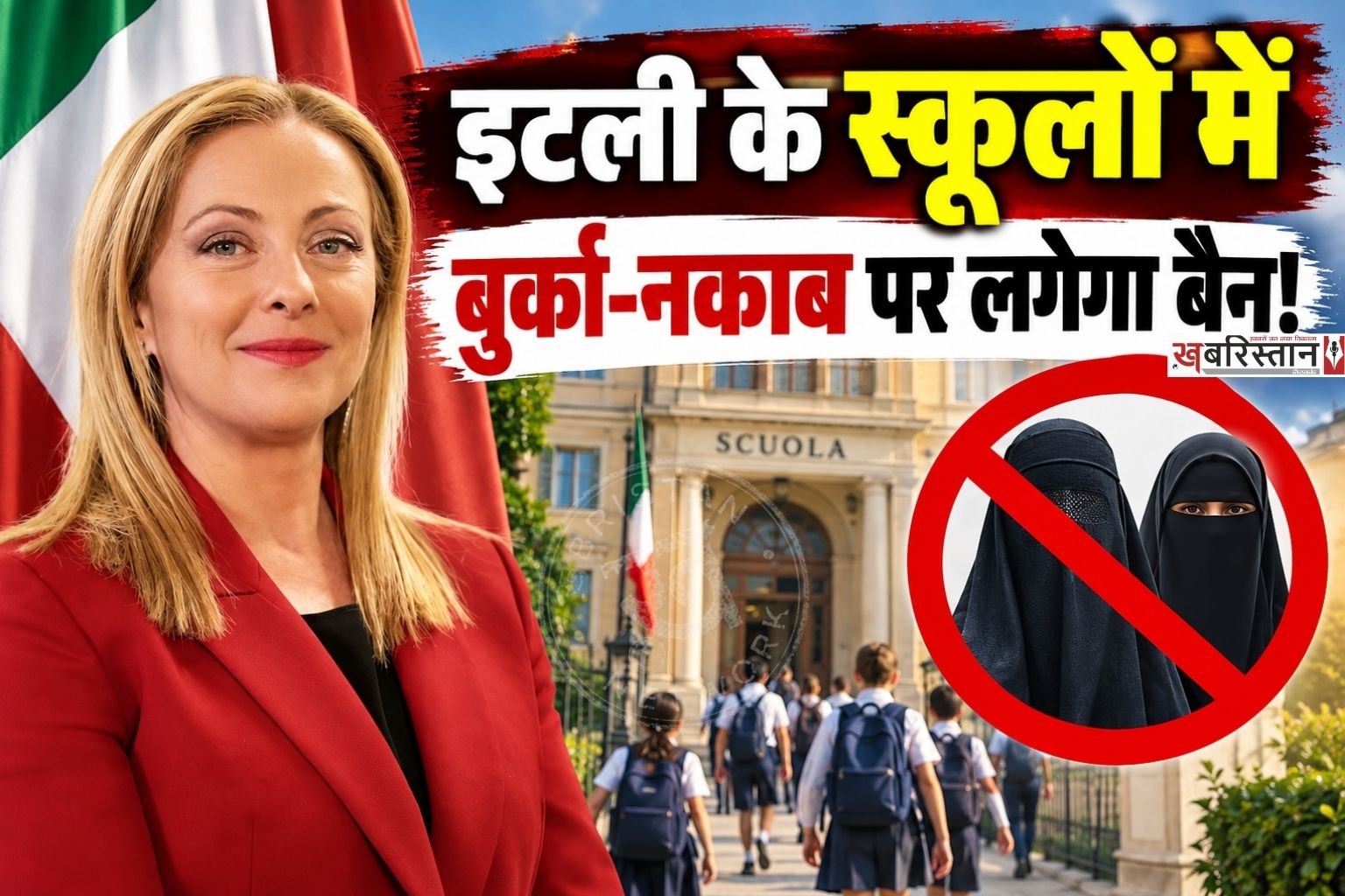 इटली की प्रधानमंत्री जॉर्जिया मेलोनी ने स्कूलों में बुर्का और नकाब पर प्रतिबंध लगाने की योजना का ऐलान किया है।