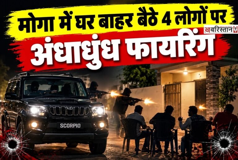 मोगा में घर बाहर बैठे 4 लोगों पर अज्ञात हमलावरों ने अंधाधुंध गोलियां चलानी शुरू कर दी। इस घटना में 2 लोगों की मौत हो गई है, जबकि 2 बुरी तरह से घायल हो गए हैं और उनका अस्पताल में ईलाज चल रहा है। इस घटना के बाद इलाके में दहशत का माहौल बन गया है।