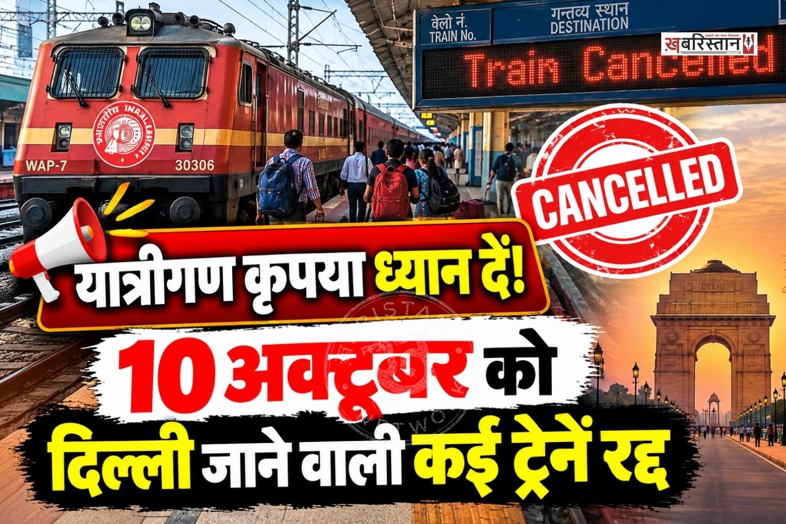 भारतीय रेलवे से सफर करने वाले यात्रियों के लिए जरूरी खबर है। रेलवे ने शनिवार, 10 अक्टूबर को नई दिल्ली और हजरत निजामुद्दीन रेलवे स्टेशनों पर पहुंचने वाली कई मेल और एक्सप्रेस ट्रेनों को रद्द करने का आदेश जारी किया है। यह फैसला सुबह 4 बजे से दोपहर 2 बजे तक लागू रहेगा।