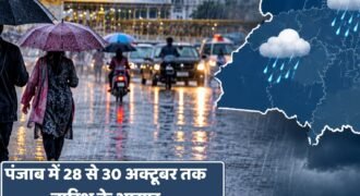Rain expected in Punjab from October 28 to 30